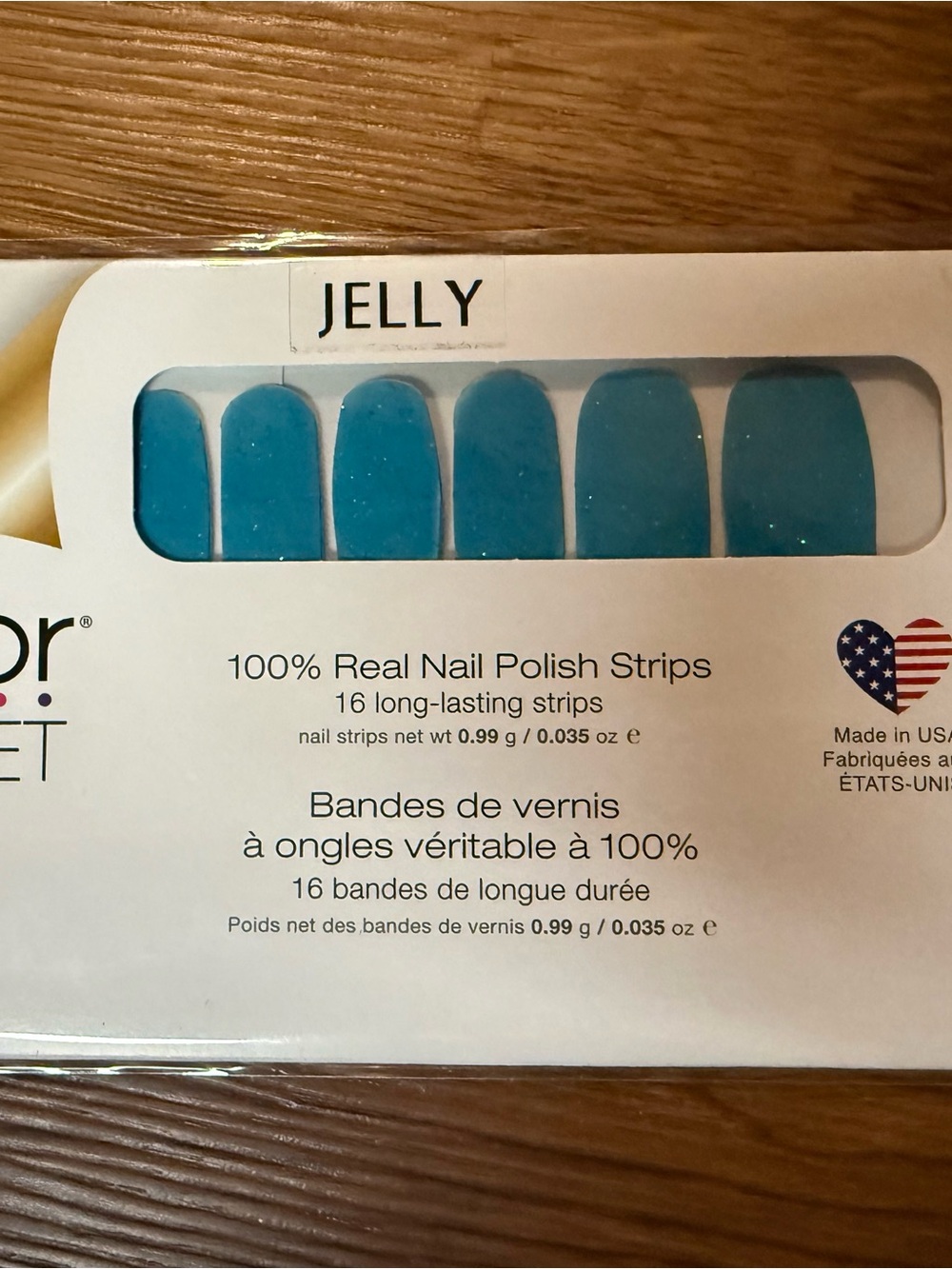 Color Street Jelly Blue Press-On Nail Strips